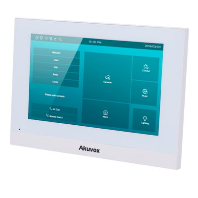 Monitor Linux per Videocitofono - Schermo TFT di 7" - Audio bidirezionale Crystal Clear - TCP/IP, PoE, WiFi, SIP Standard - Manutenzione tramite Cloud - Collegamento monitor e postazione esterna tramite Cloud