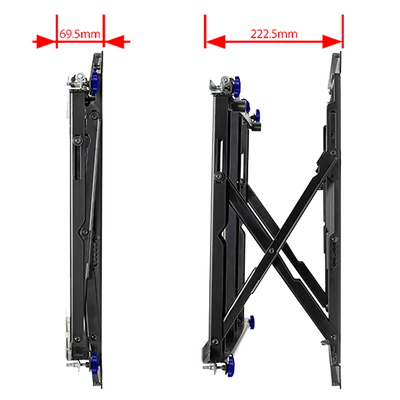 B-TECH Slim Bracket for Videowall - Wall or pole mounting - Metal structure