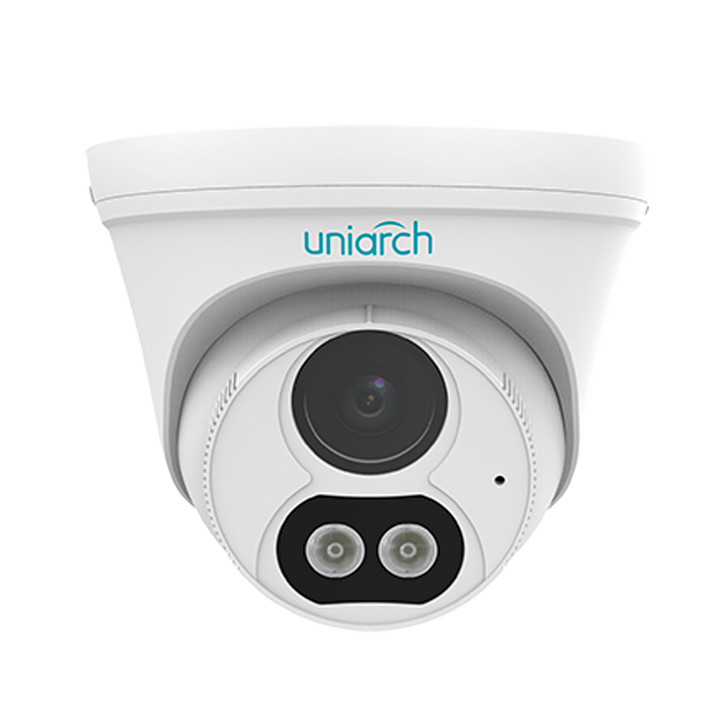 Telecamera IP 3 Megapixel - Serie Uniarch - 1/2.7" Progressive Scan CMOS - Ottica 2.8 mm - IR LED Portata 30 m| LED Bianco 15m - Interface WEB, CMS, Smartphone e NVR