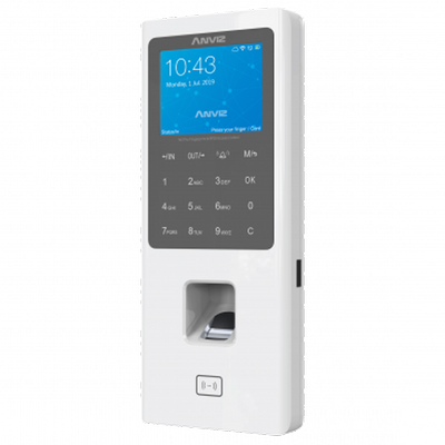 ANVIZ standalone biometric reader - fingerprints, RFID and keyboard - 3000 registrations / 100000 records - TCP/IP, WiFi, RS485, miniUSB, Wiegand 26 - Integrated controller - Anviz CrossChex software