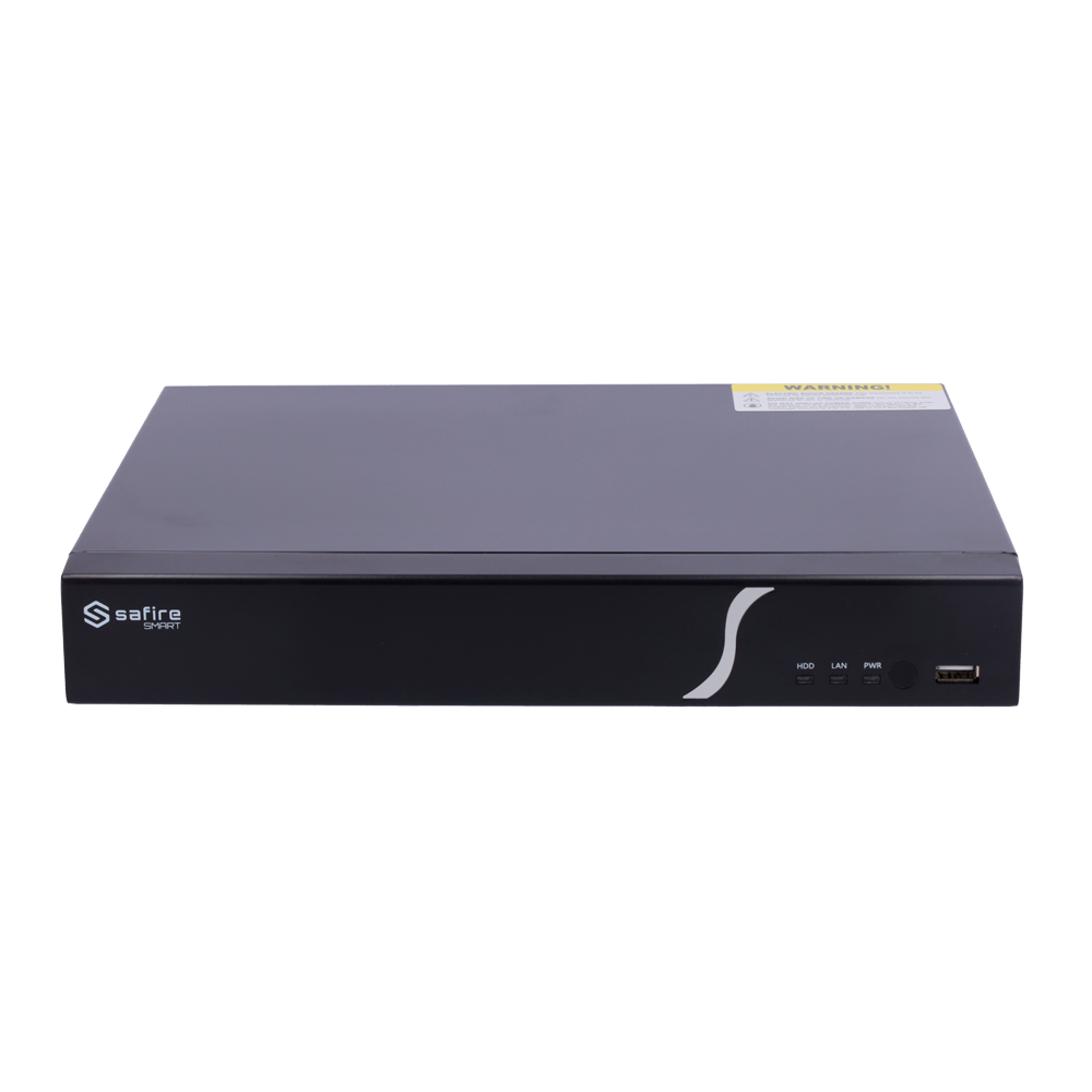 Safire Smart - NVR video recorder for B1 range IP cameras - 8 CH video / H.265 compression - Resolution up to 8Mpx / 40Mbps bandwidth - HDMI 4K and VGA output / 1HDD - Supports VCA events from IP cameras / POS function