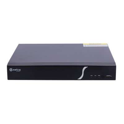 Safire Smart - Videoregistratore NVR per telecamere IP gamma B1 - 8 CH video / Compressione H.265 - Risoluzione fino a 8Mpx / Larghezza di banda 40Mbps - Uscita HDMI 4K e VGA / 1HDD - Supporta eventi VCA da telecamere IP / Funzione POS