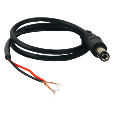 Cable paralelo SAFIRE rojo/negro - 400 mm de longitud - Extremo positivo/negativo - Conector macho estándar - Extremo a rosca - Permite alimentación directa