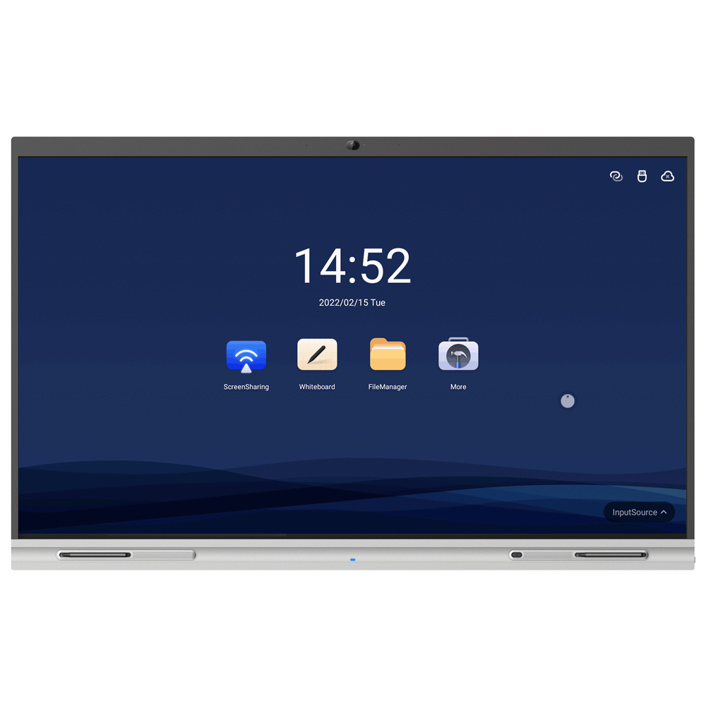 Display interattivo 75" 4K  - Trasmissione wireless - Risoluzione 3840x2160 - Ingressi HDMI, LAN, USB/micro USB - Angolo di visione di 178° - Microfono e Altoparlanti integrati