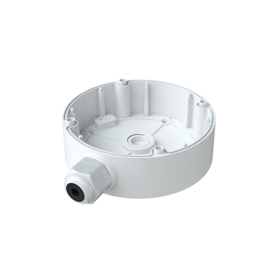 Scatola di giunzione Safire Smart - Per telecamere dome - Adatto per uso in esterni - Installazione a tetto o parete - Diametro della base 117.9 mm - Passacavo