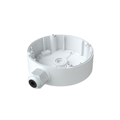 Safire Smart junction box - For dome cameras - Suitable for outdoor use - Roof or wall installation - Base diameter 117.9 mm - Cable gland