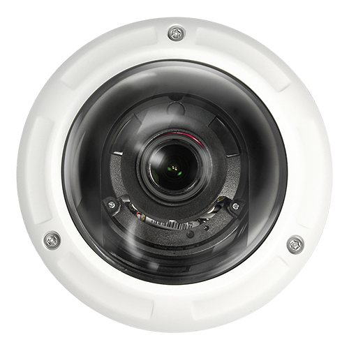 Telecamera Dome IP 4 Megapixel - 1/3" Progressive Scan CMOS - Compressione H.265+ / H.265 - Lente motorizzata 2.8~12 mm Autofocus - Matrix IR Portata 30 m - IP67/IK10 | WDR | Audio | Allarmi