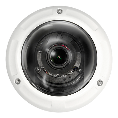 Telecamera Dome IP 4 Megapixel - 1/3" Progressive Scan CMOS - Compressione H.265+ / H.265 - Lente motorizzata 2.8~12 mm Autofocus - Matrix IR Portata 30 m - IP67/IK10 | WDR | Audio | Allarmi
