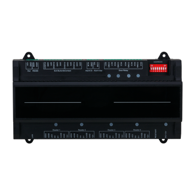Controller di accesso biometrico - Accesso tramite impronta digitale, tessera o password - Comunicazione TCP/IP | PoE - 4 lettori per Wiegand | 4 lettori per OSDP - Uscita relè per 4 porte - Software SmartPSS