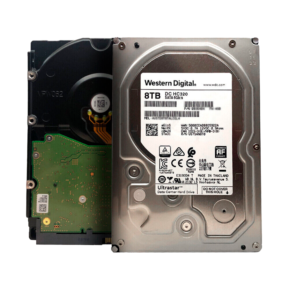 Disco duro Western Digital - Capacidad 8 TB - Interfaz SATA III  6 Gb/s - Modelo HUS728T8TALE6L4  - Diseñado para 24/7/365 - Para servidores de gran capacidad