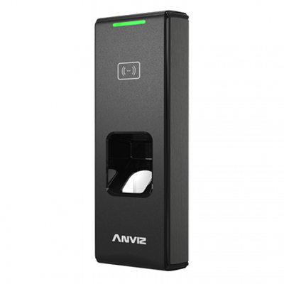 ANVIZ autonomous biometric reader - Fingerprints and RFID - 3.000 registrations / 50.000 registers - TCP/IP, RS485, miniUSB, Wiegand 26 - Integrated controller - Suitable for outdoor IP65