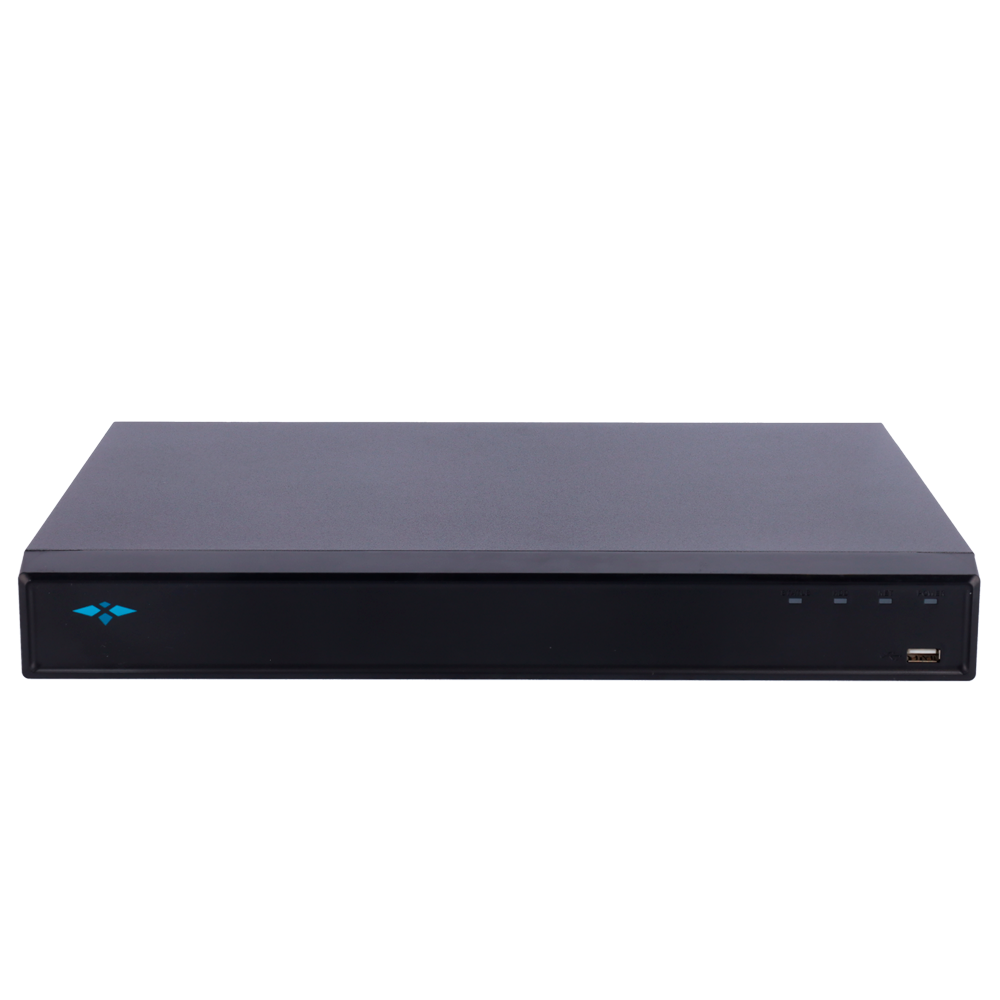 5n1 X-Security video recorder - 16 CH HDTVI/HDCVI/AHD/CVBS (4K) + 16 IP (8Mpx) - Audio over coaxial - 4K resolution (7FPS) - 2 CH Facial recognition - 8 CH Recognition of people and vehicles