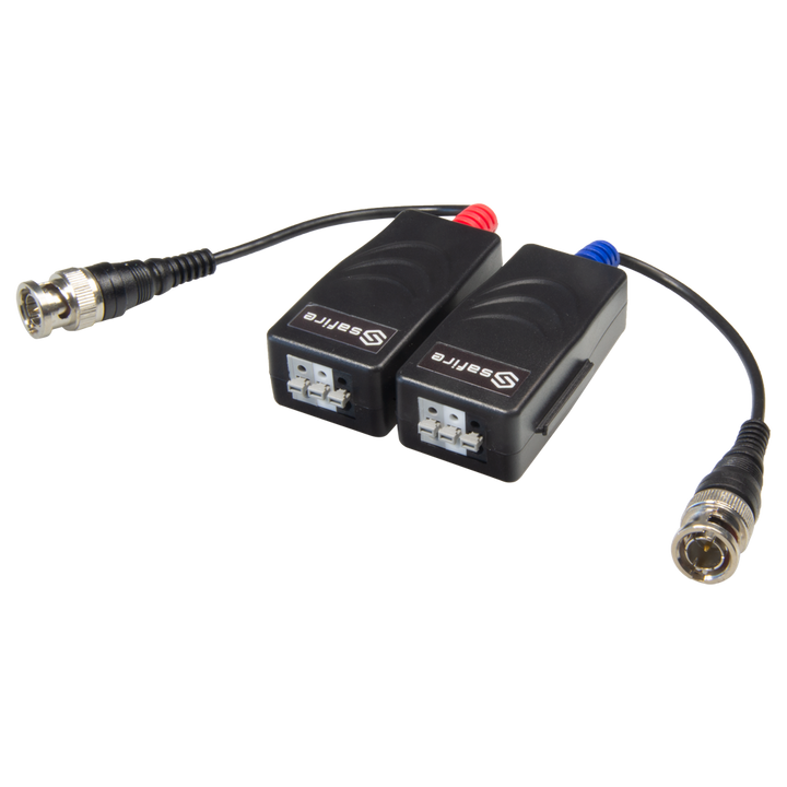 Passive Twisted Pair Transmitter - 4N1 (HDTVI / HDCVI / AHD / CVBS) - 1 Video Channel - Passive, 2 Pin Connector - Distance: 190 ~ 440m - 2 Units