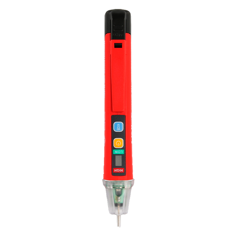 Non-contact AC voltage detector - High and low voltage modes up to 1000V - Audible warning and visible LED - Auto shut-off