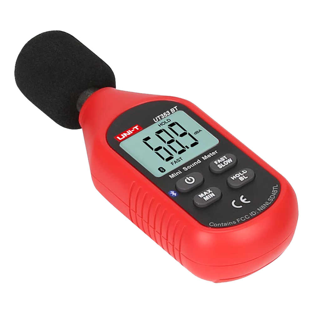 Sound Level Meter - Captures noise up to 130dB with fast response - Backlit LCD display - Connectivity via Bluetooth and APP - Ergonomic, lightweight design with intuitive interface - Auto power off