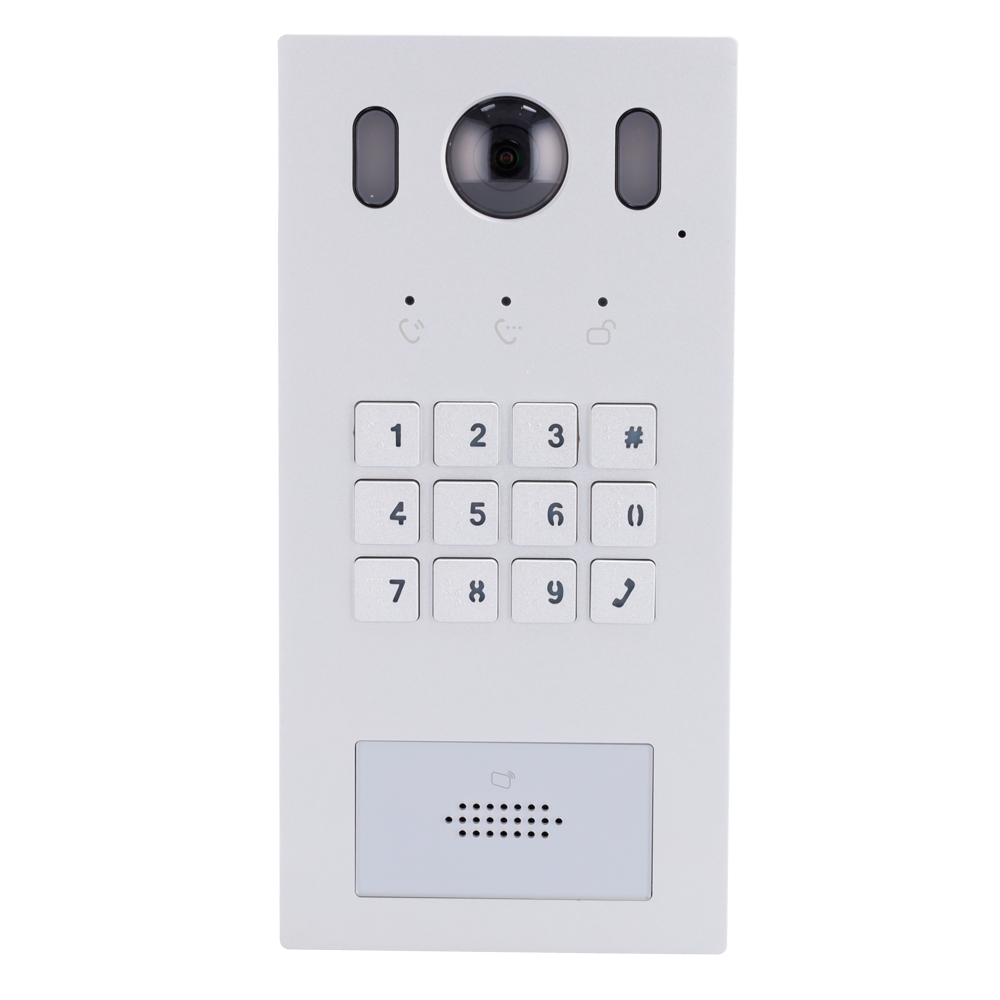 IP video intercom for home - 2Mpx camera - Two-way audio - Monitoring via APP device for telephone - Access via code or MF card - Powered by standard PoE