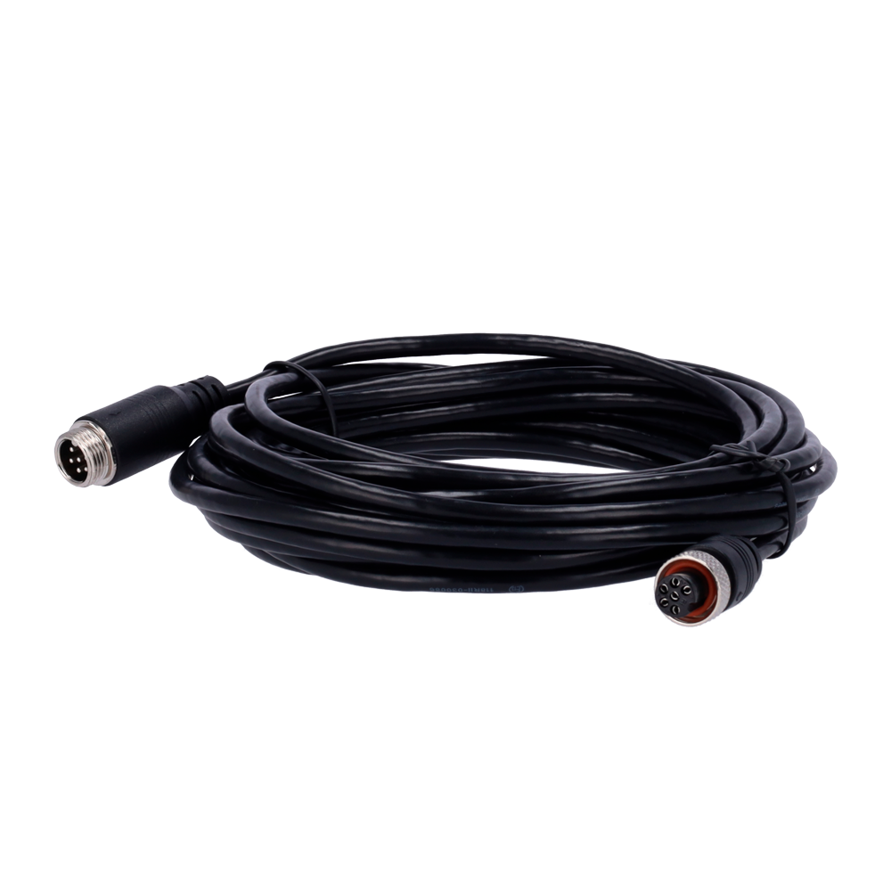 Streamax - Cable para cámaras IP PON - Conector M12 tipo aviación - 6 Pin - Longitud 9m - Hembra - Hembra