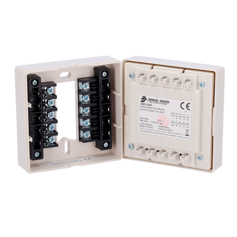 Jade Bird Analog Module - Conventional Input Module - Loop Powered or External - Lead Wire up to 2.5mm2 - REOL of 4k7 Ω (supplied) - EN 54-18 Certified