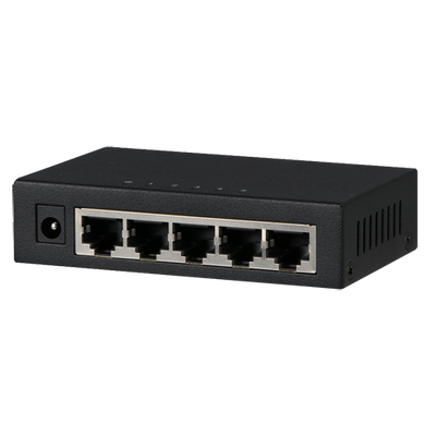 Switch Branded Gigabit - 5 porte RJ45 - Velocità 10/100/1000 Mbps - Alta velocità in tutte le porte - Specifico per reti ad alte prestazioni - Plug &amp; Play