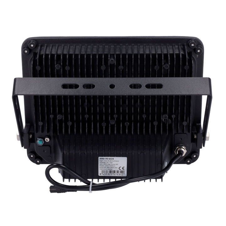 Foco infrarrojo de alcance 85 m - Apertura del haz 60° - Iluminación por LEDs de 850 nm - 24 Lámparas Cerámicas IR - Impermeable IP66