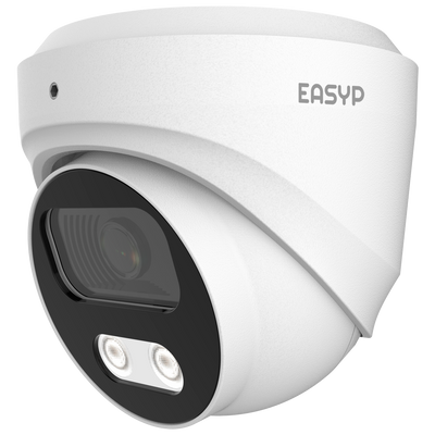 EASY-P - Cámara Turret IP AI - Resolución 4 Megapíxel (2688x1512) - Lente Motorizada 2.8 mm | IR 25m - AI: Clasificación de humano - Impermeabilidad IP67 | PoE (IEEE802.3af) | P2P