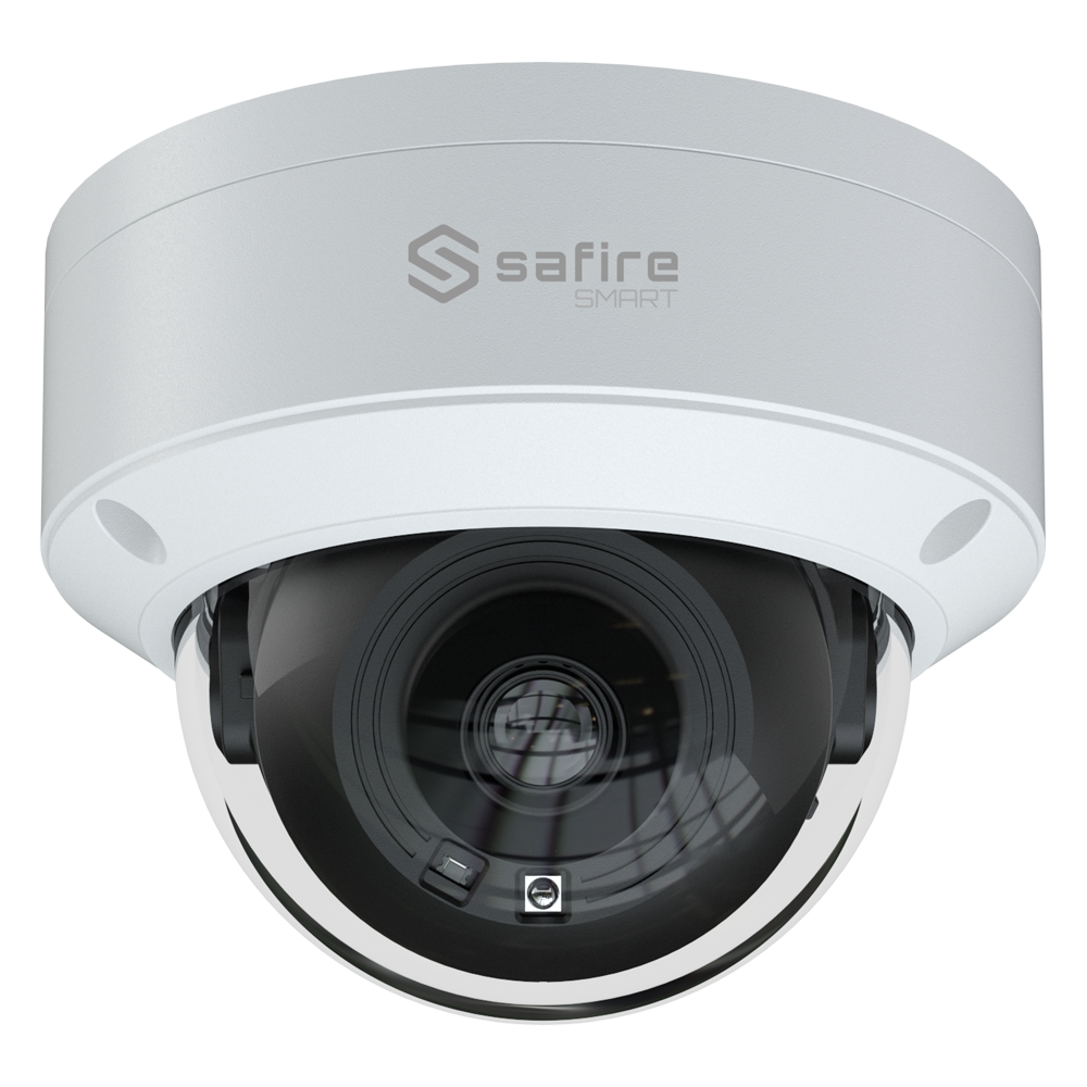 Safire Smart - Cámara Domo IP económica gama B1 - Resolución 4 Megapíxeles (2566x1440) - Lente de 2,8 mm | IR 30m - Reglas VCA - Resistente al agua IP67 e IK10 | PoE (IEEE802.3af)