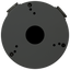 Scatola di giunzione - Per telecamere dome - Installazione a tetto o parete - Passacavo - Colore nero