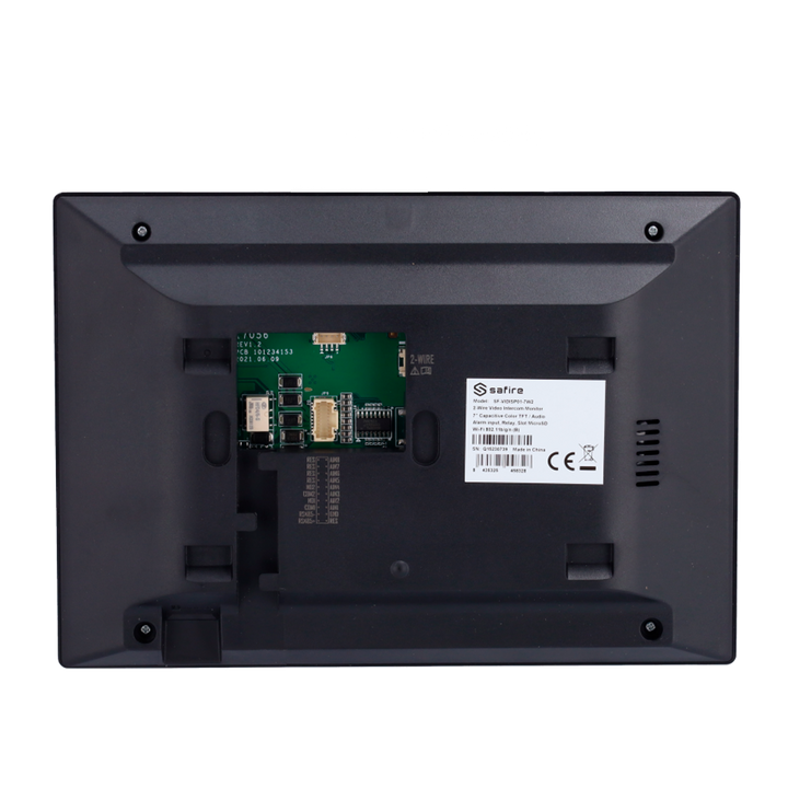 Monitor per videocitofono - Schermo TFT di 7" - Audio bidirezionale - 2 fili, WiFi, SIP - Slot per scheda microSD fino a 32GB - Montaggio in superficie