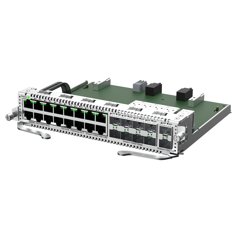Reyee - Tarjeta de Interfaces para Switch modular - Compatible con RG-NBS6002 - 16 Puertos GE RJ45 + 8 SFP Gigabit + SFP+ 10Gbps - Tamaño 1 Slot