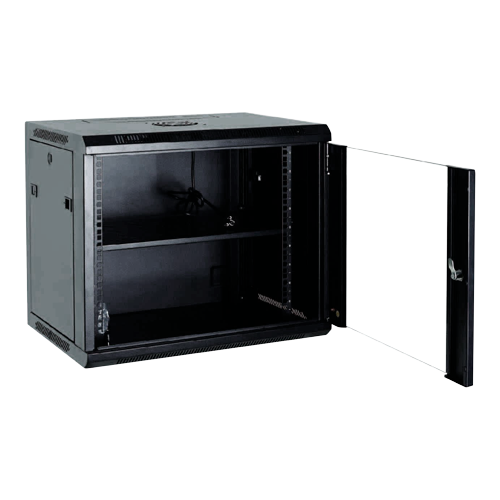 Armadio rack a parete - Fino a 6U rack da 19" - Fino a 100 Kg di carico - Con ventilazione e passacavi - Profondità 600 mm