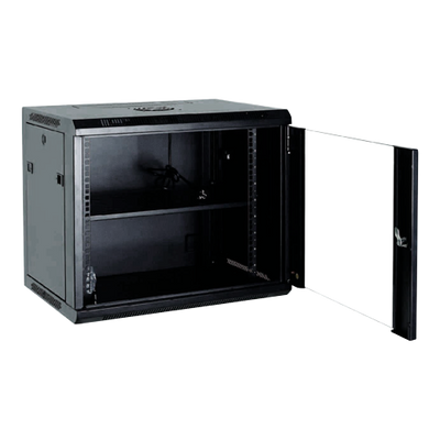Armadio rack a parete - Fino a 6U rack da 19" - Fino a 100 Kg di carico - Con ventilazione e passacavi - Profondità 600 mm