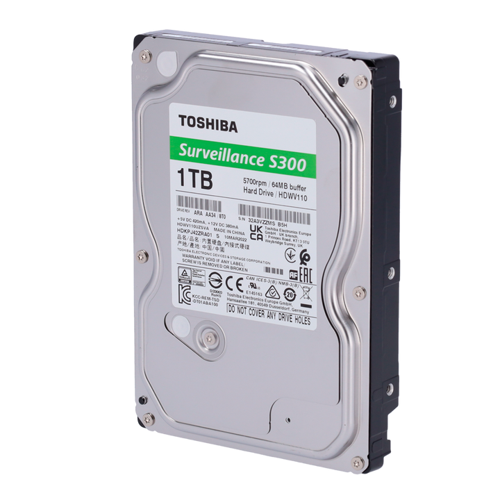 Hard Drive Pack - 10 Units - Toshiba - HDWV110UZSVA - 1TB Storage - Special for CCTV