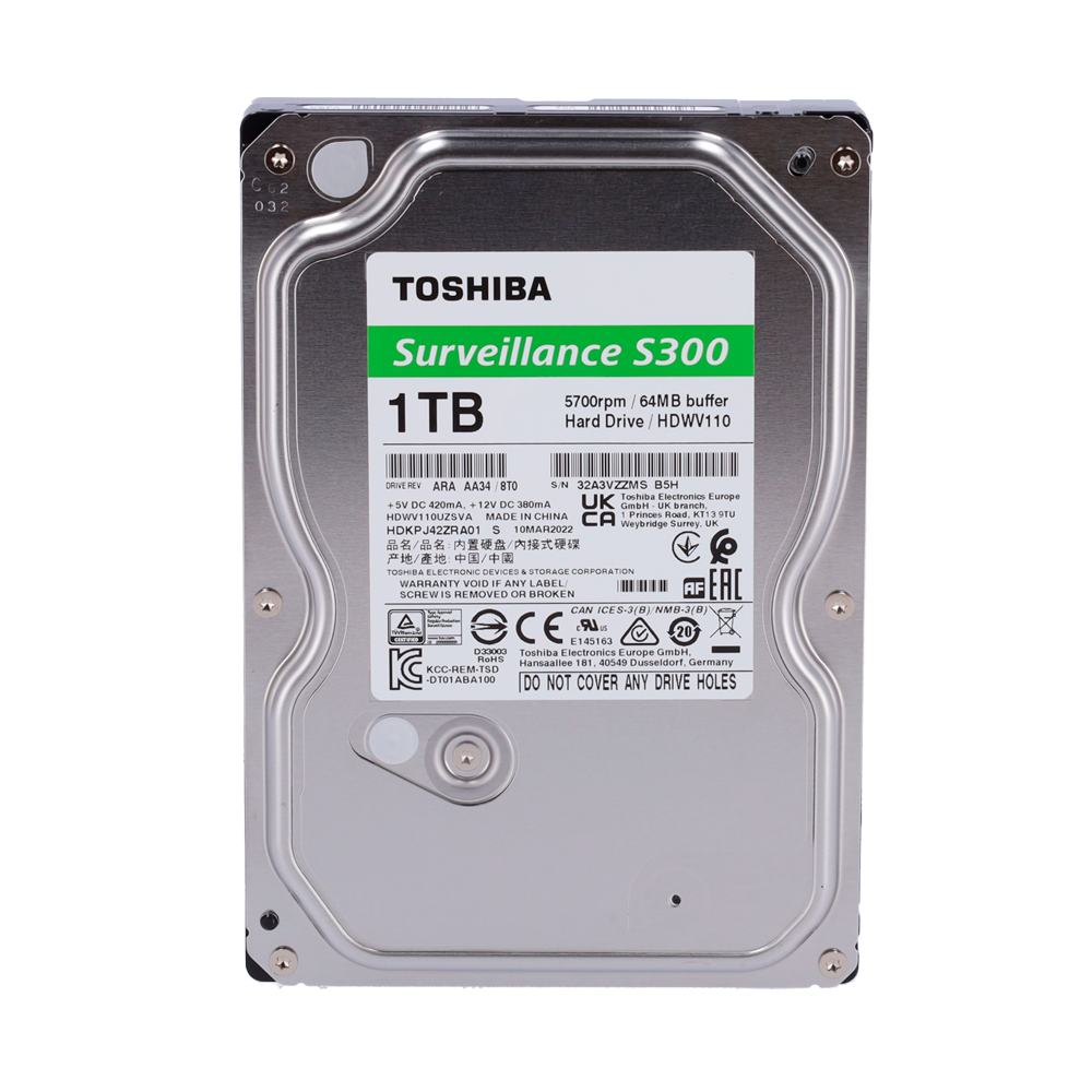 Hard Drive Pack - 10 Drives - Western Digital - WD10PURX - 1TB Storage - Special for CCTV