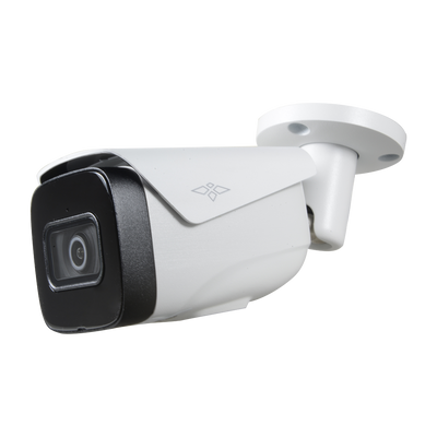 IP Bullet Camera 4 Megapixel Ultra Range - 1/3” Progressive Scan CMOS - H.265+ compression - 2.8 mm lens / IR LEDs distance 50 m - POE / IP67 / IK10 - Alarms / Audio / Built-in microphone