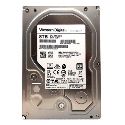 Disco duro Western Digital - Capacidad 8 TB - Interfaz SATA III  6 Gb/s - Modelo HUS728T8TALE6L4  - Diseñado para 24/7/365 - Para servidores de gran capacidad