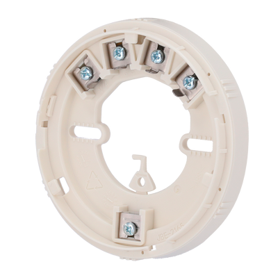 4-Contact Detector Base - JBE does not take polarity into account - 4 terminals, 2 bus or loop and 2 pair terminals - Compatible with all JBE devices - Allows connection of remote indicators