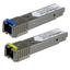 Par de módulos transmisores SFP - Tx 1550/1310 nm Rx 1310/1550 nm - Fibra Monomodo - Conector SC Simplex - BiDi - Máximo 20 km - 1,25Gb/s - 1000Base-LX