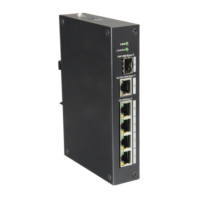 X-Security - Desktop Switch - 4 RJ45 Ports + 1 Gigabit Combo Port - 10/100 Mbps Speed ​​- Plug &amp; Play - Energy Saving Technology
