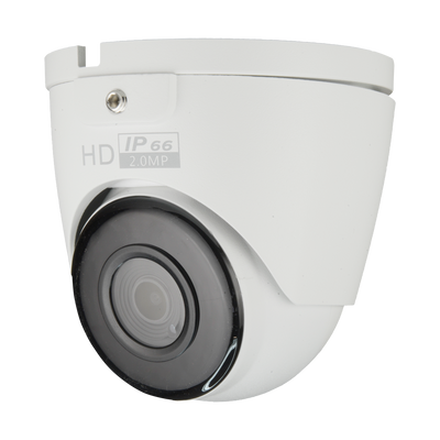 Cámara domo gama ECO 1080p - 4 en 1 (HDTVI / HDCVI / AHD / CVBS) - 1/2.7" SmartSens© SC2235+FM8536E - Lente 2.8 mm - LED IR SMD Alcance 30 m - Menú OSD remoto desde DVR