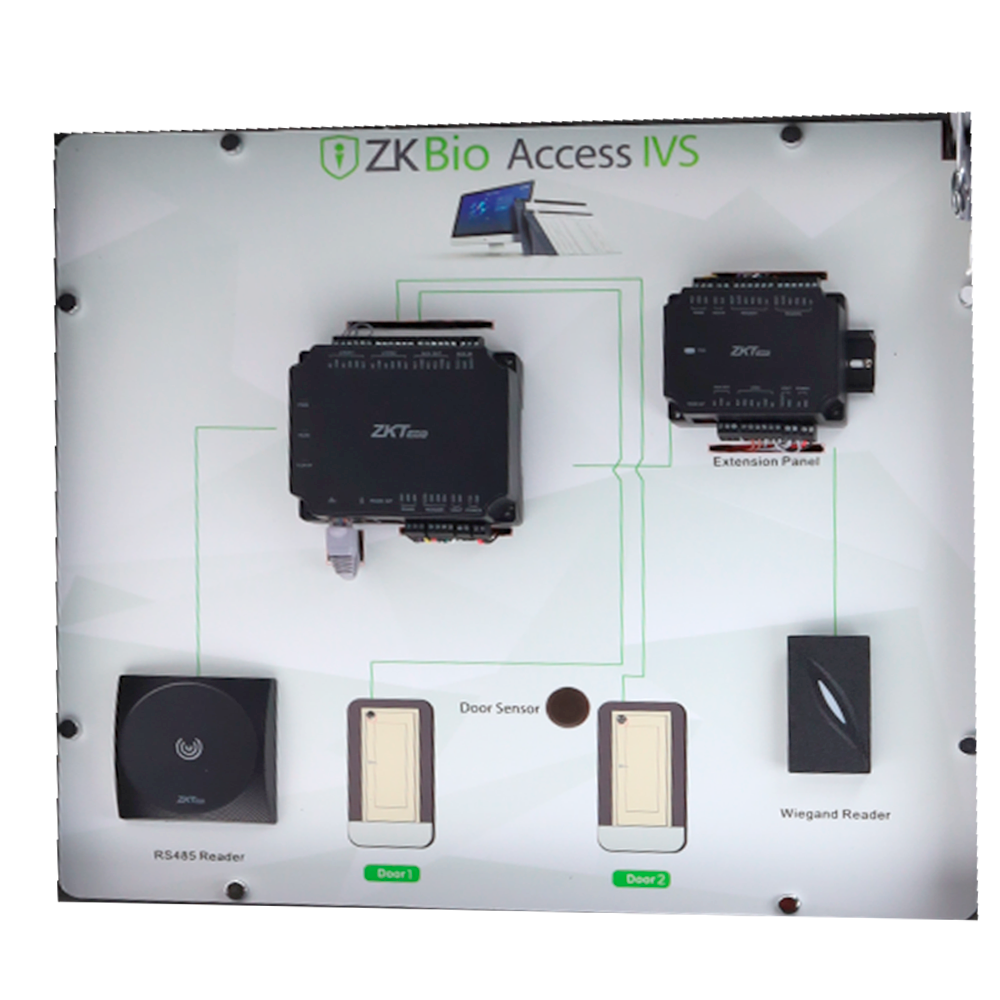 Kit Demo - Control de accesos ZKTeco - Switch con conexión a internet - Licencia gratuita ZK-BIOACCESS-5D - Plug &amp; Play - Caja: 500 (H) x 450 (W) x 200 (L) mm