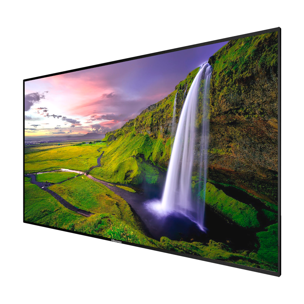 Monitor HISENSE DLED 4K 55" | Serie E - Válido para soluciones de Digital Signage - Resolución 3840x2160 - 2 entradas HDMI 2.0 - Ángulo de visión 178° - Audio | Altavoces integrados