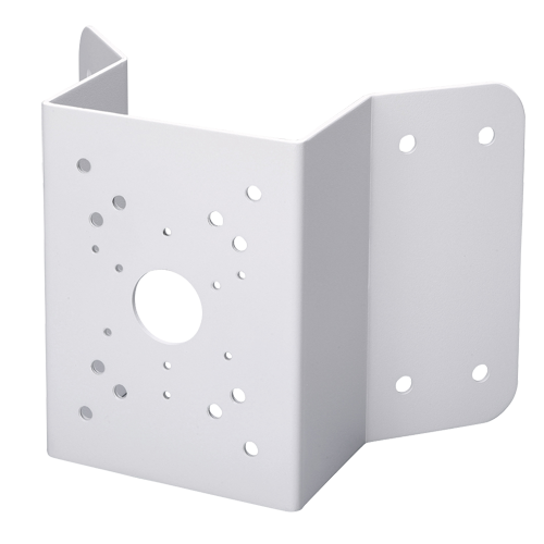 Corner bracket - 90º opening angle - Suitable for outdoor use - electro-galvanized steel - White color - Hollow pin