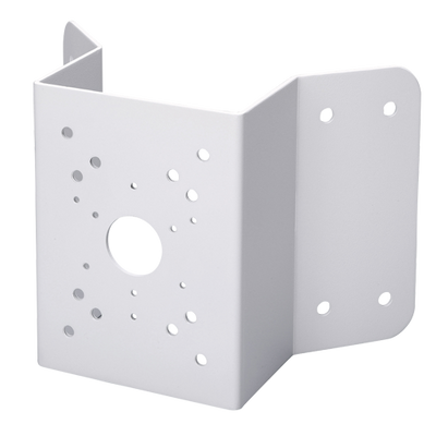 Corner bracket - 90º opening angle - Suitable for outdoor use - electro-galvanized steel - White color - Hollow pin