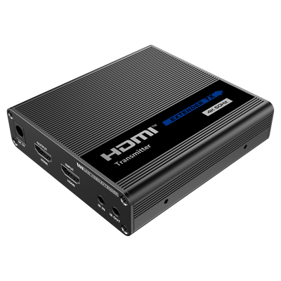 Extensor HDMI activo - Transmisor y receptor - Distancia 60 m - Sobre cable UTP Cat 6 - Hasta 4K - Fuente de alimentación DC 5 V