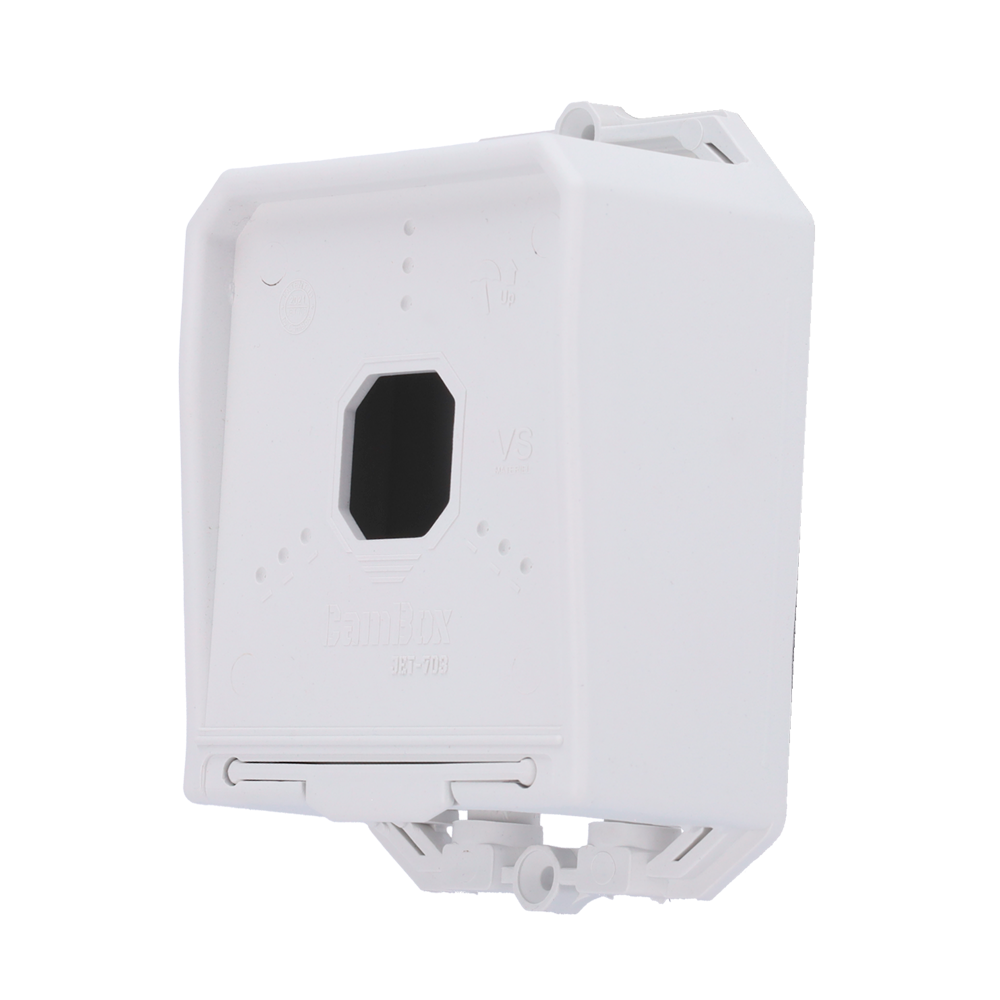 Scatola di giunzione - Per telecamere dome - Per esterni - Fabbricata in PVC - Colore bianco
