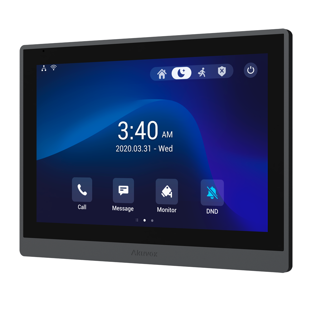Android 9.0 Monitor for Video Intercom - 10" IPS screen | Third-party applications - Crystal Clear two-way audio | Easy UI - TCP/IP, PoE, SIP Standard - Maintenance via Cloud - Monitor and external station connection via Cloud
