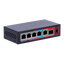 Safire Indoor POE extender Switch - Amplía alcance alimentación POE - 4 puertos PoE + 1 Uplink RJ45 +1 SFP  - IEEE 802.3 af/at/bt - Potencia de salida máxima 60 W - Puertos 10/100/1000 Mbps