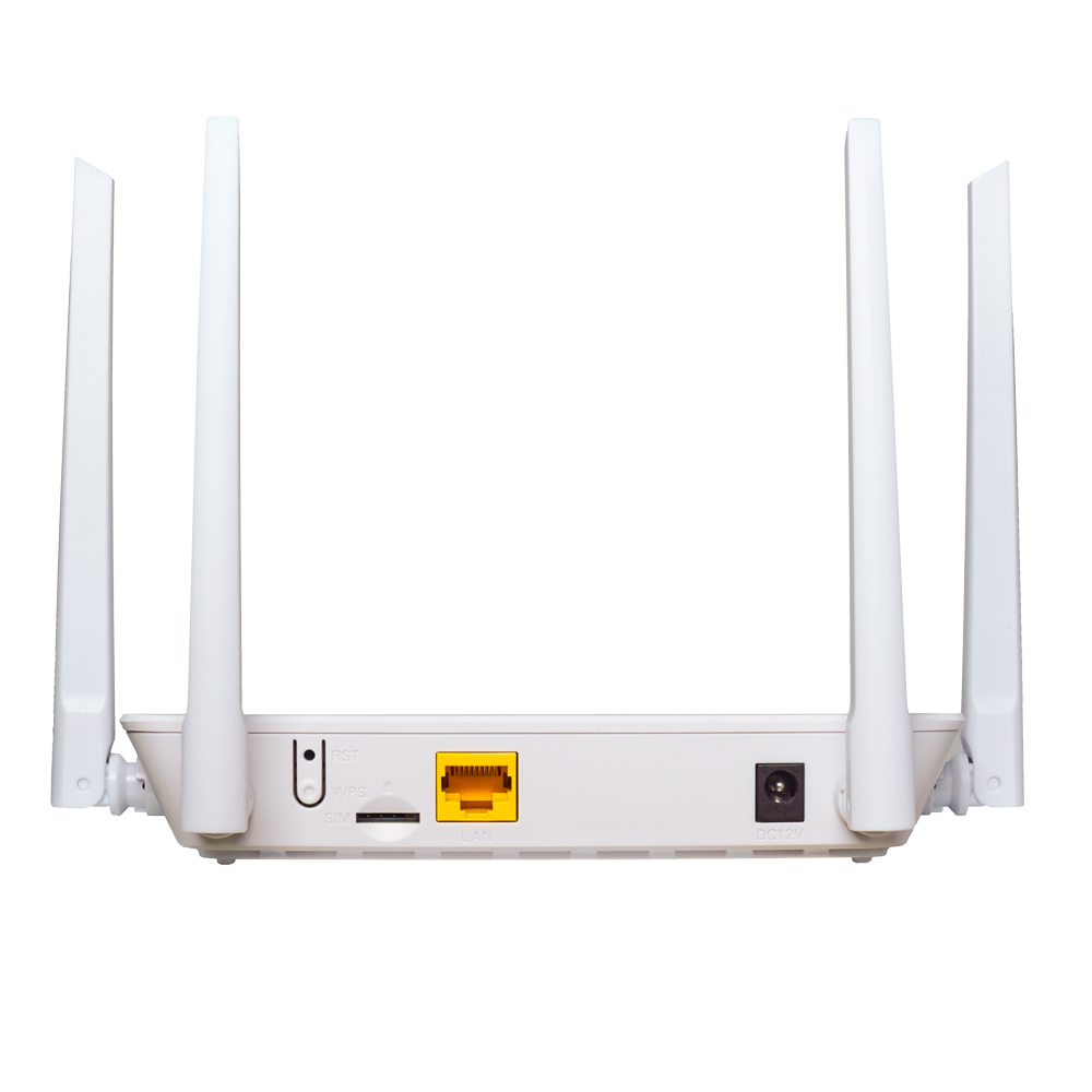 Router 4G Cat4 150Mbps Descarga 50Mbps Subida - Puerto RJ45 10/100MBps - Interfaz Wi-Fi 2.4GHz 802.11 b/g/n - Ranura tarjeta Nano SIM - Leds indicadores de actividad - Antenas LTE y Wi-Fi externas