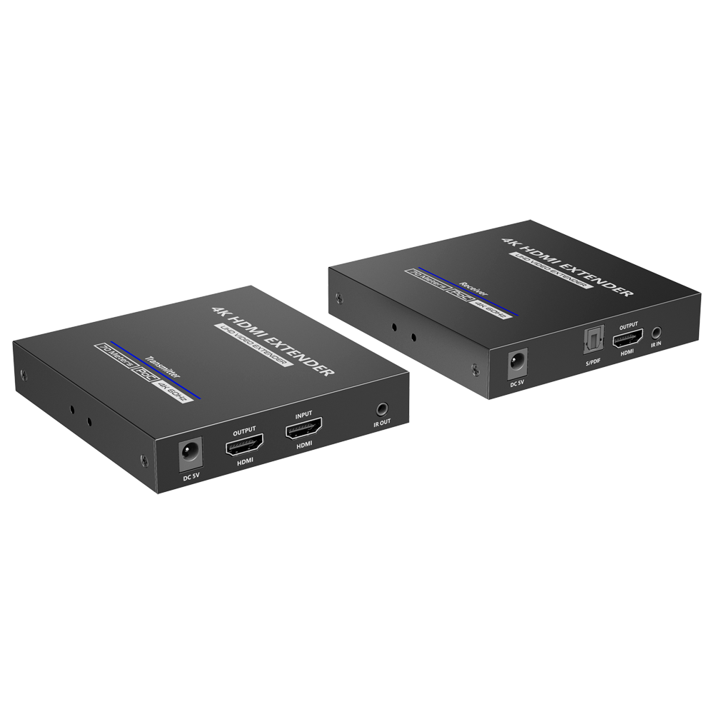Extender attivo HDMI - Trasmettitore e ricevitore - Distanza 70 m - Su cavo UTP Cat 7 - Fino a 4K@60Hz - Alimentazione DC 12 V