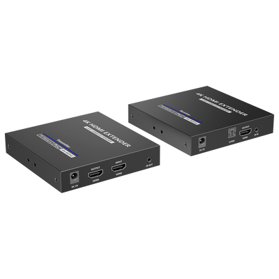 Active HDMI extender - Transmitter and receiver - Distance 70 m - On UTP Cat 7 cable - Up to 4K@60Hz - DC 12 V power supply